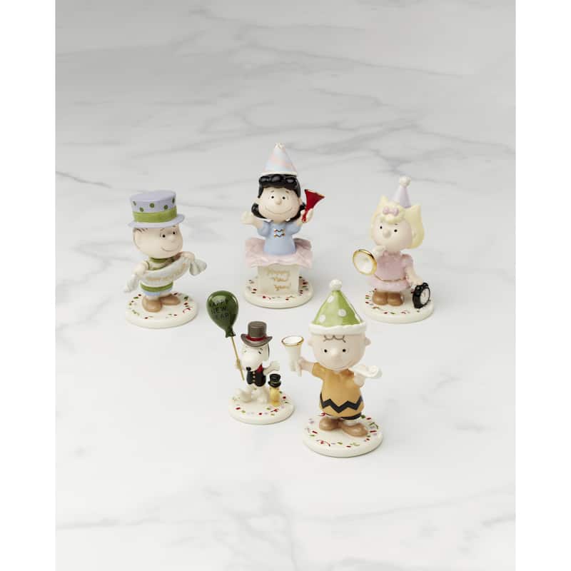 Lenox PEANUTS 5-piece Happy New Year 5-piece Figurine Set by Lenox
