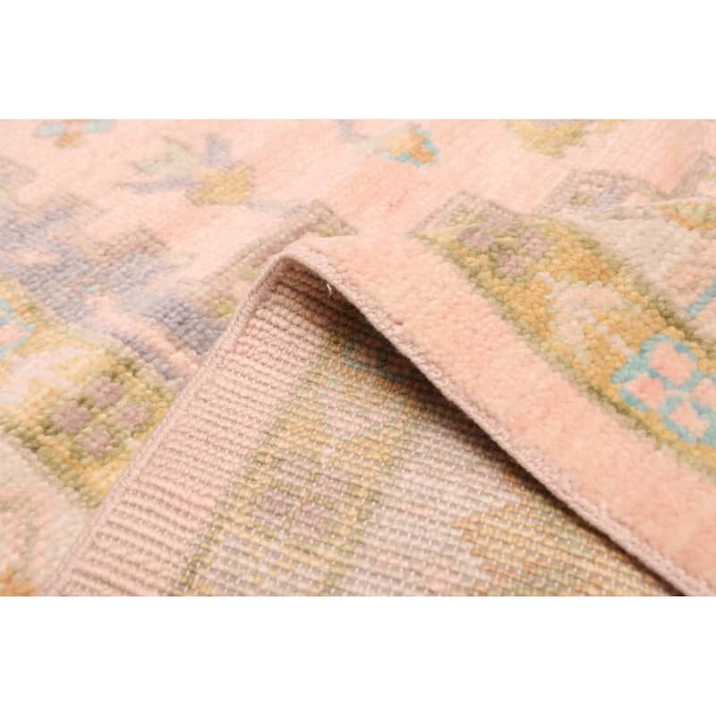 ECARPETGALLERY Hand-knotted Modern Oushak Pink Wool Rug - 10'3 x 14'3