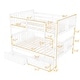 preview thumbnail 10 of 30, Full Over Full Bunk Bed with Drawers and Ladder - Stylish and Safe