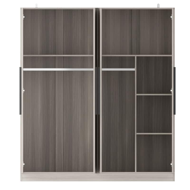 Timechee Large Armoire Wardrobe Closet Cabinet 4 Doors