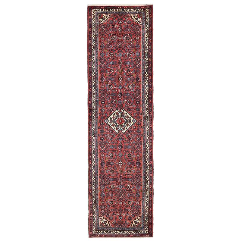 ECARPETGALLERY Hand-knotted Andelz Red Wool Rug - 2'9 x 10'4