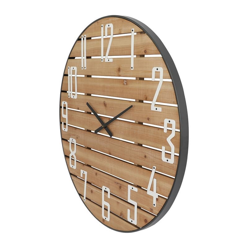 Lorena Round Wood Farmhouse Wall Clock - 33"H x 33"W x 1.25"D