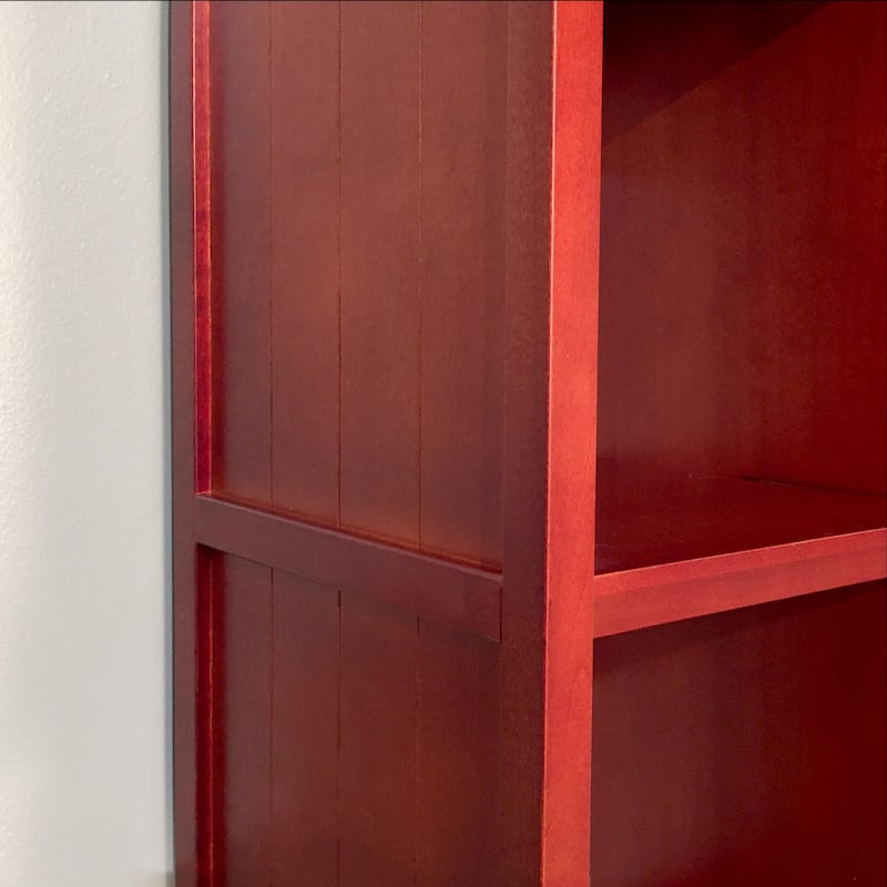 John Louis Home Solid Wood 9 Cube Storage Organizer Red Mahogany