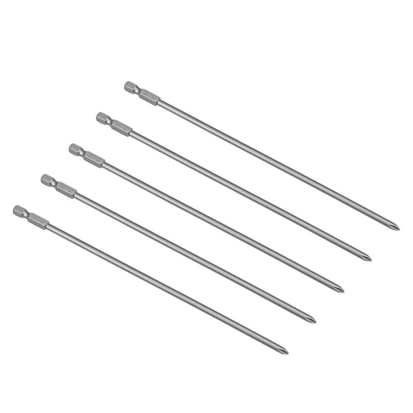 5Pcs 1/4Inch Hex Shank 200mm Length Phillips 4.5PH1 Magnetic S2 Screwdriver Bits - 5pcs H1/4*200*4.5PH1
