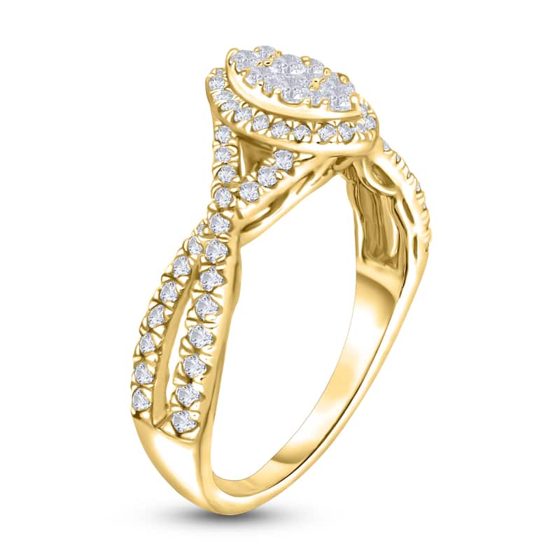 14KY Round Diamond 1/2 CTW Engagement Ring