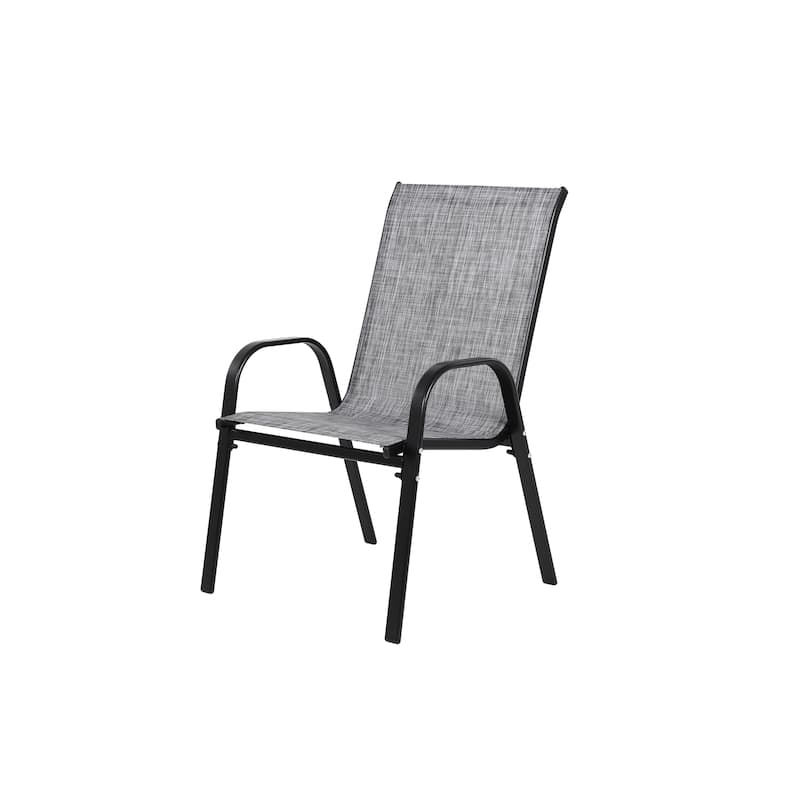 Outdoor Camping Chairs Set of 4, Garden Chairs with Armrest High Backrest for Garden, Patio, Pool, Beach, Yard
