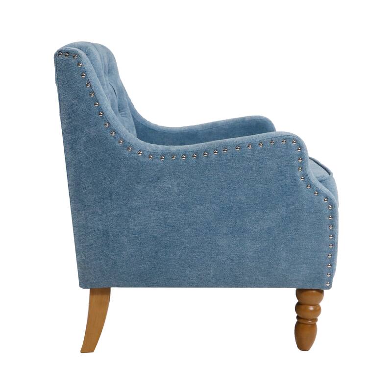 Ailsa Button-Tufted Upholstered Accent Chair by GDFStudio - 25.90"L x24.80"W x 29.50"H