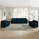 preview thumbnail 78 of 162, Cloud Chenille Upholstered Modular Sectional Sofa with DIY Combination Design Blue 3-Seater Sofa+Accent Chairs*2