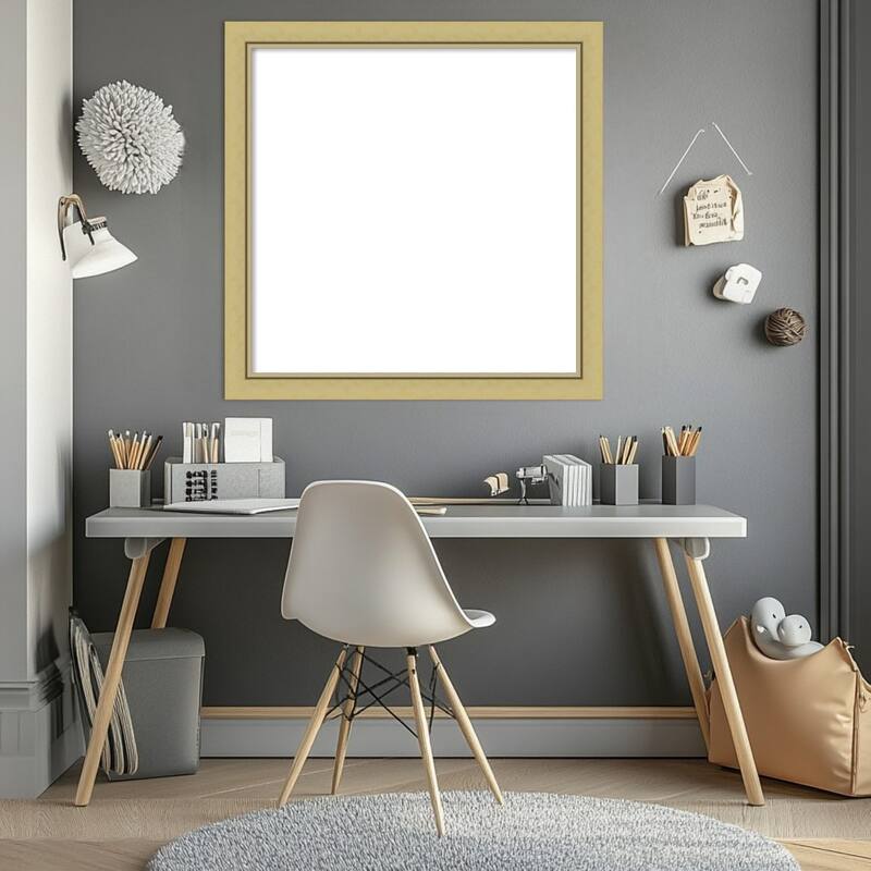 Amanti Art Landon Gold Narrow Framed Dry Erase Magnetic Board