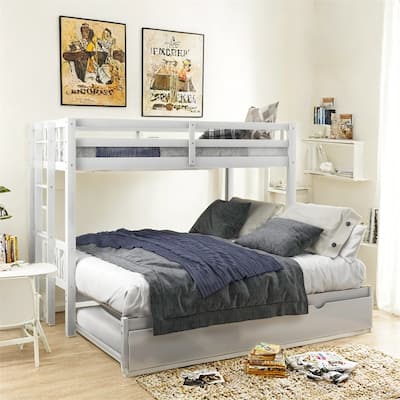 Twin over Pull-out Bunk Bed with Trundle