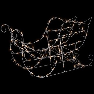 48" Lighted Sleigh Outdoor Christmas Decoration - White