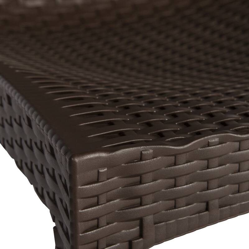 Mace Outdoor Wicker-Style Weather-Resistant and Stackable Dining Chair for Patios, Cafes, Indoor and Outdoor