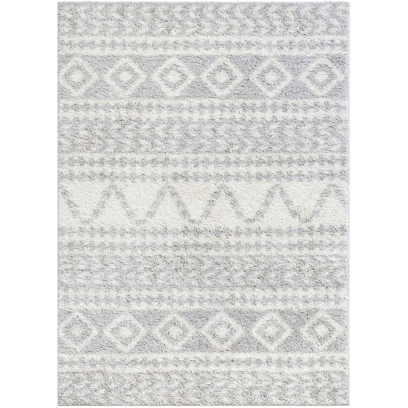 Well Woven Madison Shag Cossima Moroccan Tribal Shag Area Rug