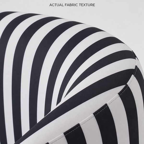 Zebra Striped Accent Chair with Fixed Back - On Sale - Bed Bath