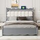 preview thumbnail 19 of 46, Queen Storage Platform Bed with Twin-XL Trundle & USB Ports