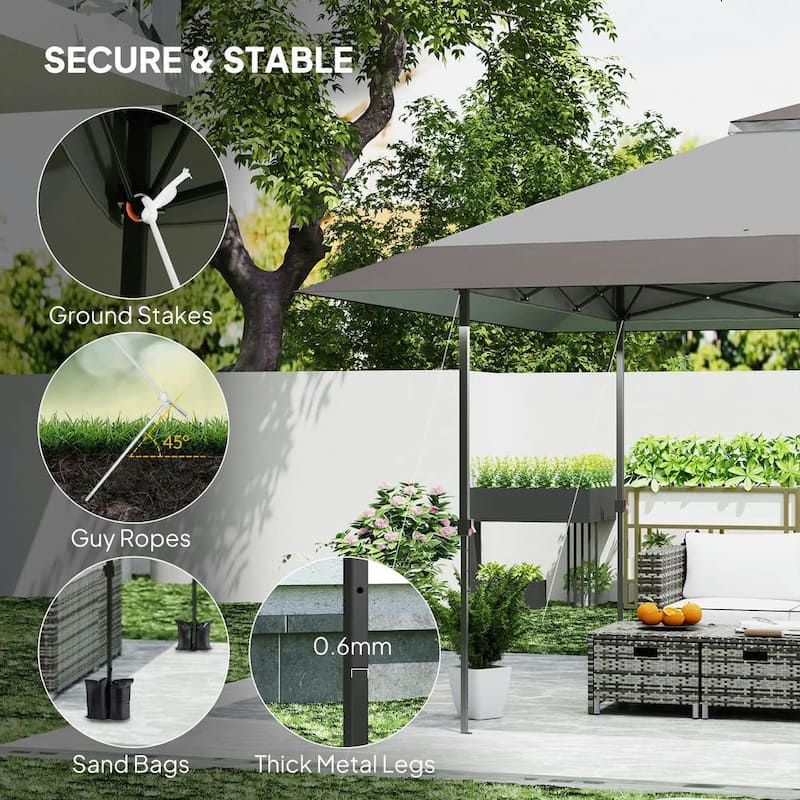 13'x13' Pop Up Canopy Tent,UPF50+ Tents for Parties,Height Adjustable