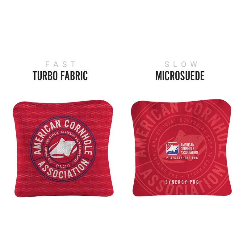 Official ACA Tournament Badge Red Dual Sided Cornhole Bags