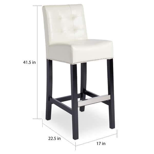 Abbyson Masimo Ivory Bonded Leather Bar Stool Bed Bath & Beyond 9557845