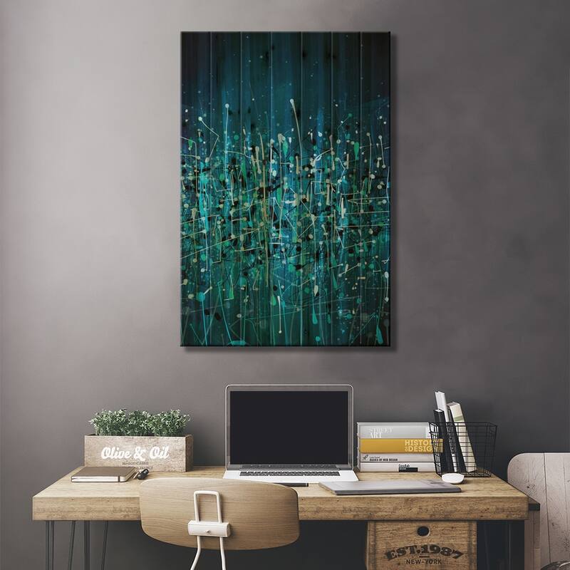 Planktonic Print On Wood by Guillermo Arismendi - Multi-Color
