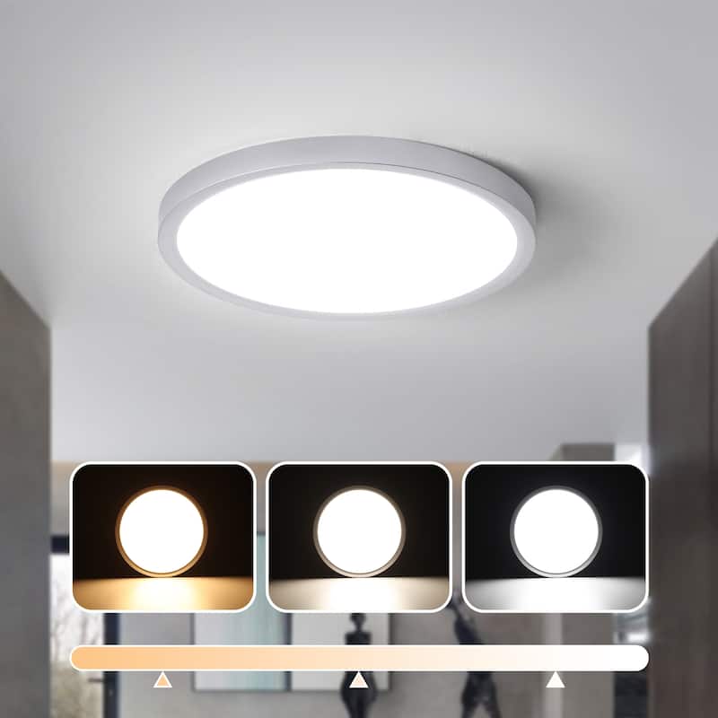 Modern 9.06-inch Round LED Flush Mount Ceiling Lighting for Hallway Bedroom