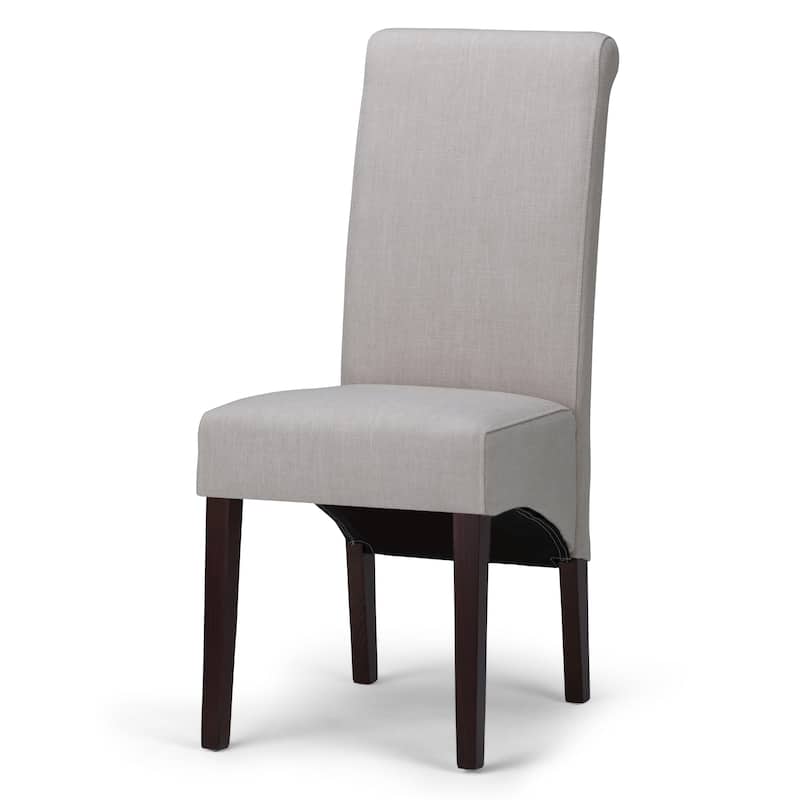 WYNDENHALL Franklin Transitional 9 Pc Dining Set with 6 Upholstered Dining Chairs and 54 inch Wide Table