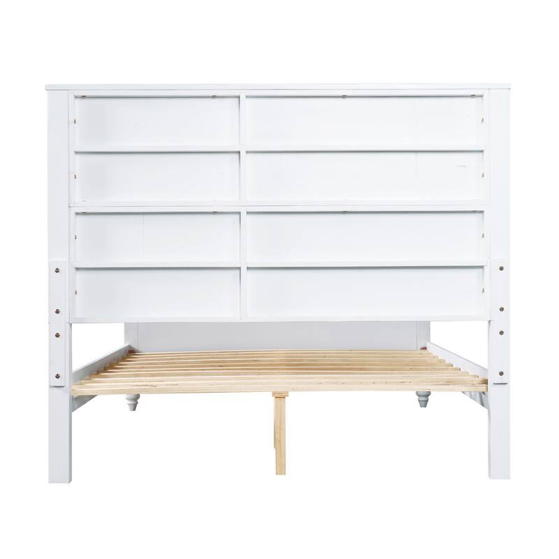 Christopher Knight Home - Silverton Modern 3-Piece Bedroom Set with Classic Grooved Panels Bed Frame & Matching Nightstands