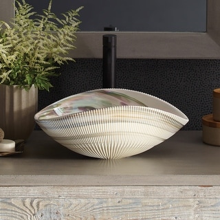 Amalfi Handmade Murano Glass Bathroom Sink - 17.5x12x6.75