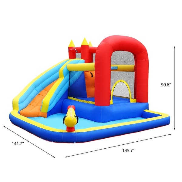 Outdoor Inflatable Bouncers Castle with Water Gun Toys and Slide