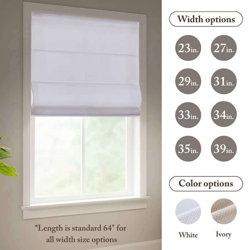 Madison Park Galen Matte Cordless Roman Blind Galen Matte fabric