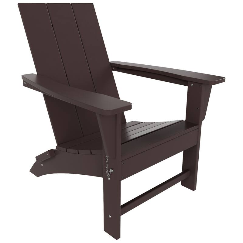 Shoreside Modern Eco-Friendly All Weather Commercial-Residential Folding Adirondack Chair