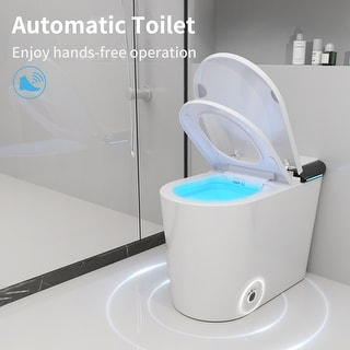 Smart Toilet with Heated Bidet Seat Auto Open/Close Lid