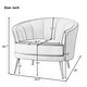 preview thumbnail 5 of 39, Modern Velvet Accent Barrel Chair Upholstered Armchair Vanity Chair