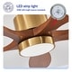 preview thumbnail 5 of 36, 52-Inch Ceiling Fan with Light and 5 Wood Blades, Dimmable LED with Memory Function, DC Motor, IP65 Rated