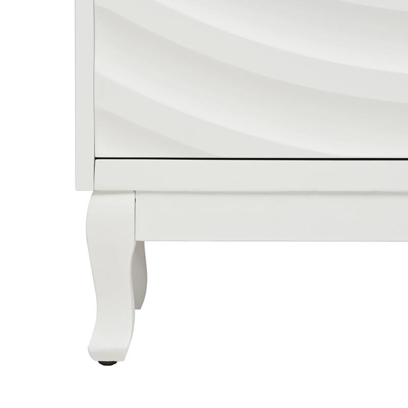 Modern Elegant Sideboard with 4 Doors, Height Adjustable, for Study, Entryway, and Living Room, White