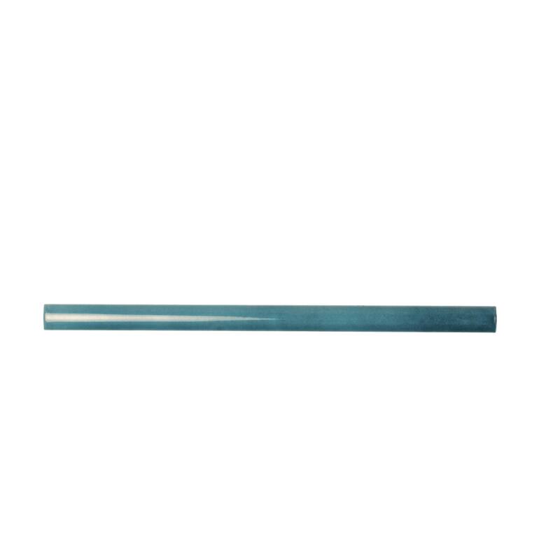 Apollo tile 0.5" x 8" Silken Glossy Teal Green Ceramic Tile (0.3 sq ft/case) - 10 Pack
