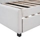 preview thumbnail 9 of 11, Twin Mattress Holde Daybed Frame with Trundle - Beige