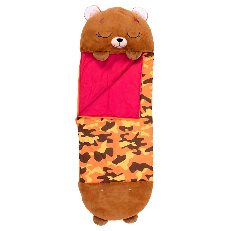 Happy Nappers: Pillow & Sleepy Sack: Large - Benny The Brown Bear - 7+ - Brown