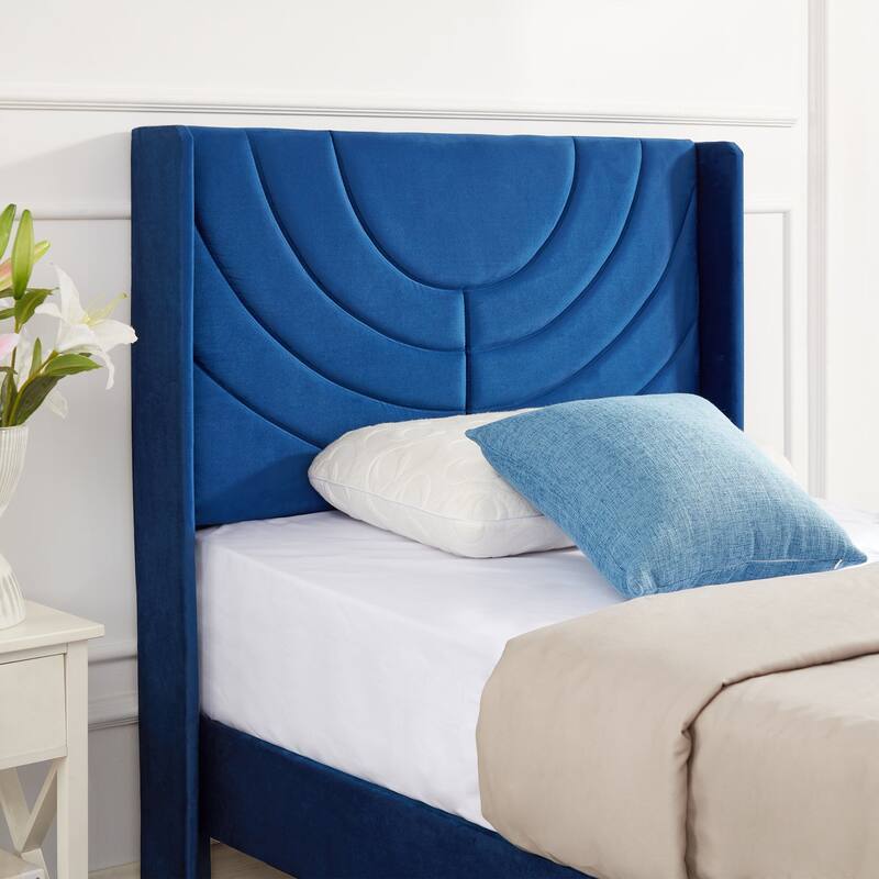 Bedroom Sets, 3-pieces Bedroom Set with Height Adjustable Upholstered Bed and Nightstands Set of 2-VECELO, 15 Style Options
