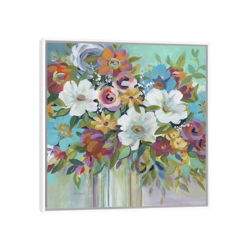 iCanvas "Confetti Bouquet I" by Carol Robinson Framed Canvas Print - White - 37x37