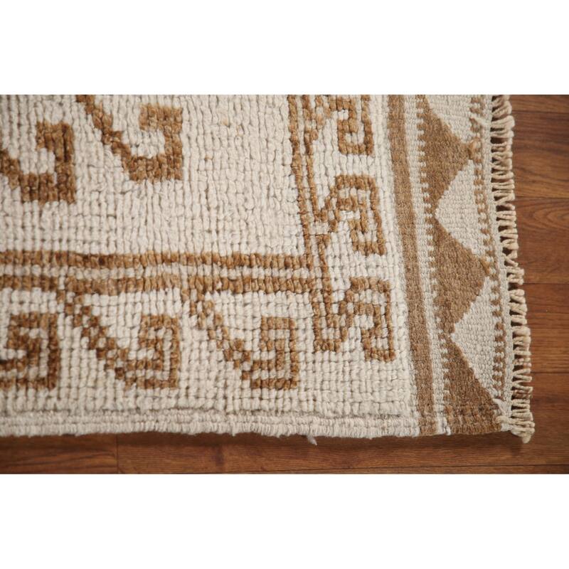 Tribal Anatolian Turkish Runner Rug Handmade Wool Carpet - 3'1"x 11'7"