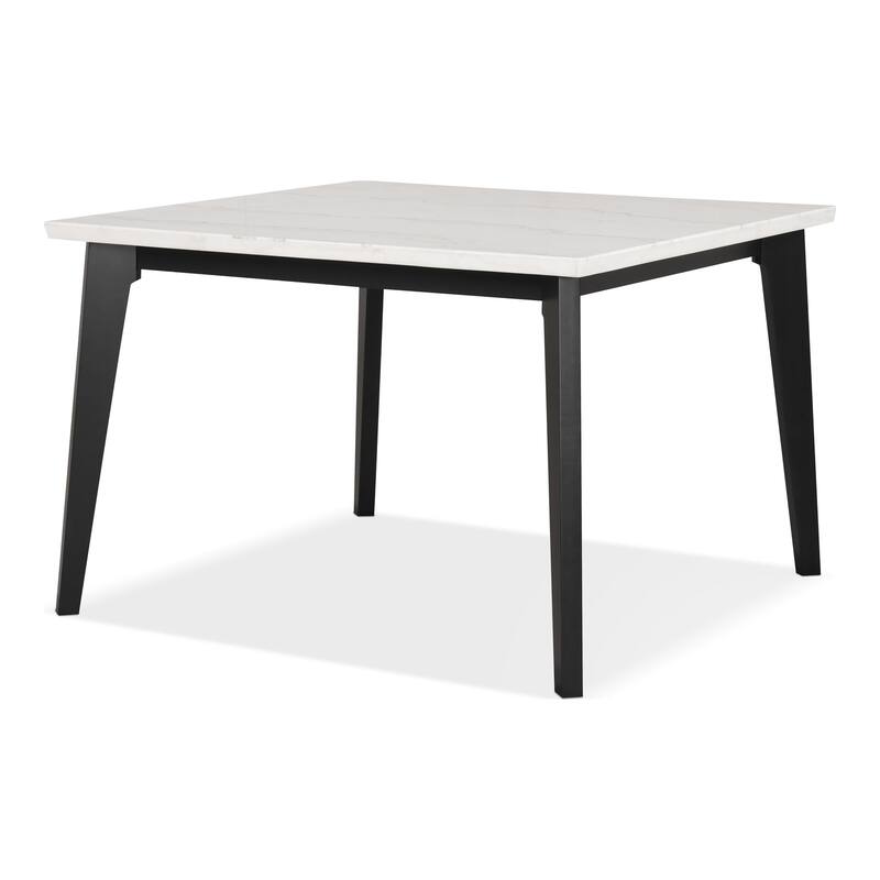 Furniture of America Fieny Modern Genuine White Marble Square 54-inch Dining Table