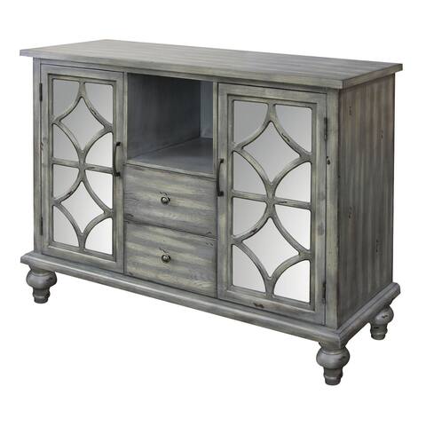 Acme Furniture Velika Weathered Grey 2-Door, 2-Drawer Console Table