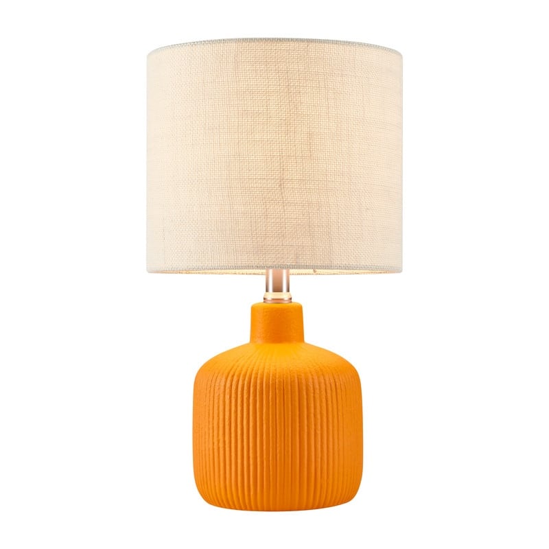 KAWOTI Fluted Ceramic Table Lamp (H18.25" x W10" x D10")
