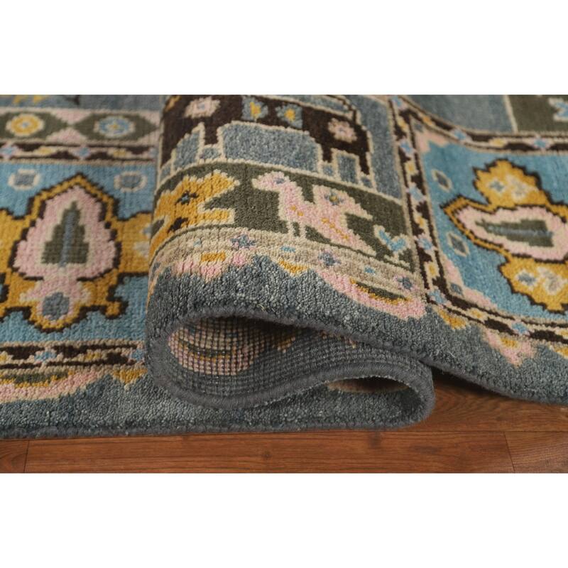 Tribal Geometric Heriz Serapi Oriental Area Rug Handmade Wool Carpet - 9'2" x 11'10"