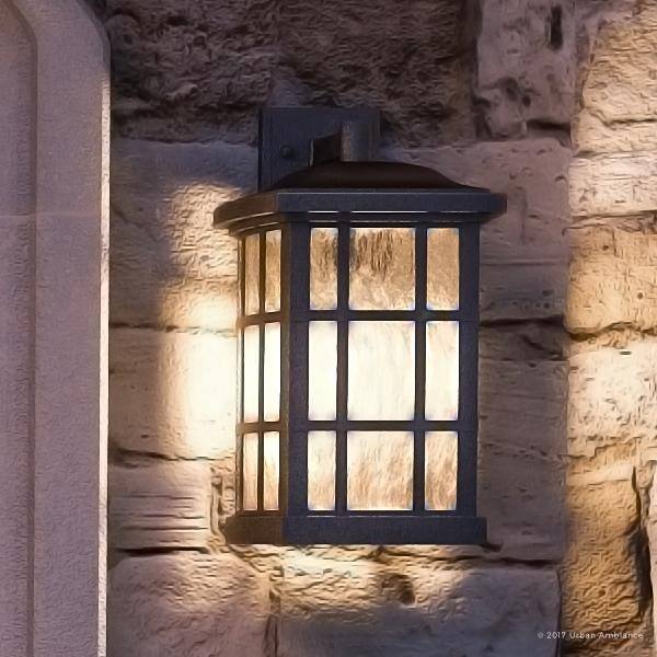 Shop Luxury Craftsman Outdoor Led Wall Light 16 H X 9 5 W With Tudor Style Black Silk Finish Overstock 19478032
