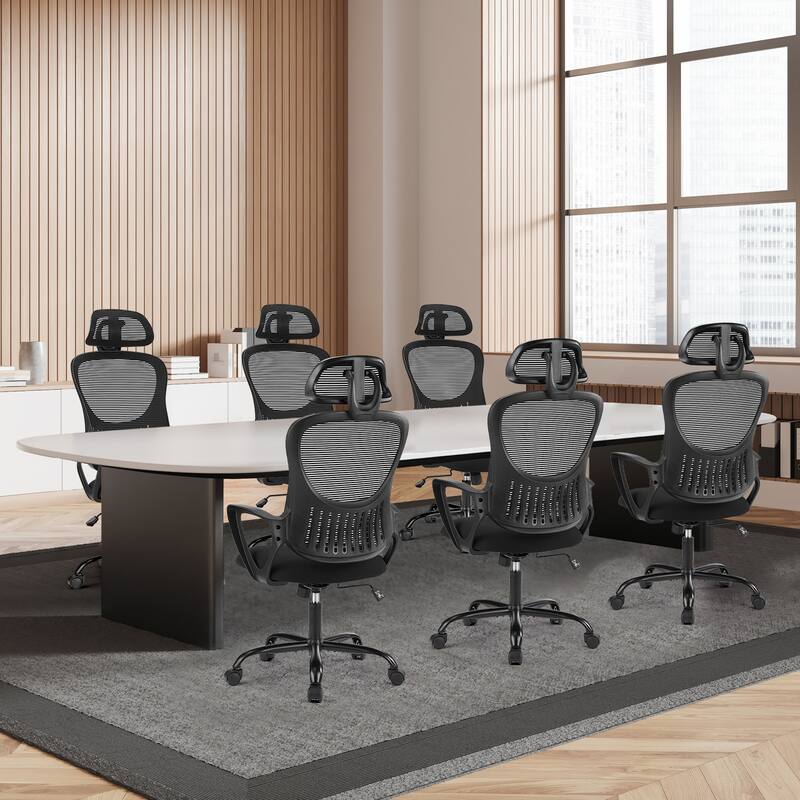 Ergonomic Mesh Office Desk Chair with Fixed Armrests