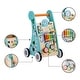 preview thumbnail 8 of 14, Teamson Kids Preschool Play Lab Wooden Baby Walker and Activity Station, Natural/Blue
