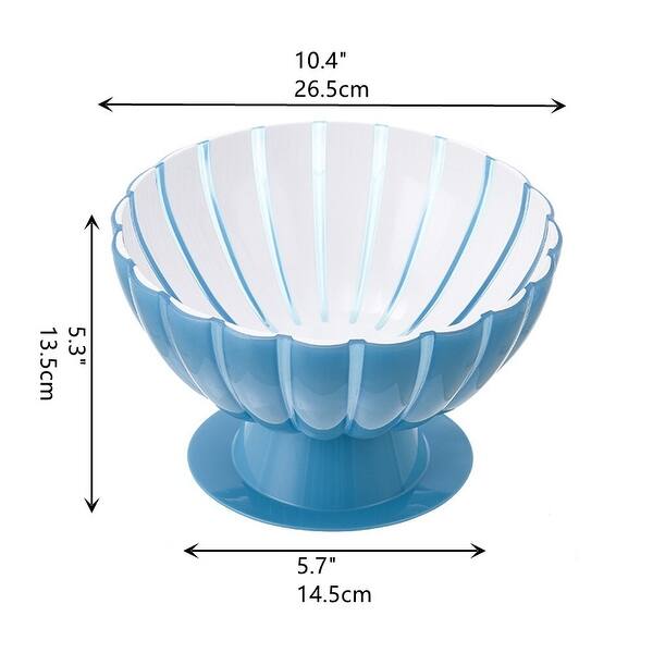 Creative Petal Fruit Tray,Blue - 10.4"D x 5.3"H