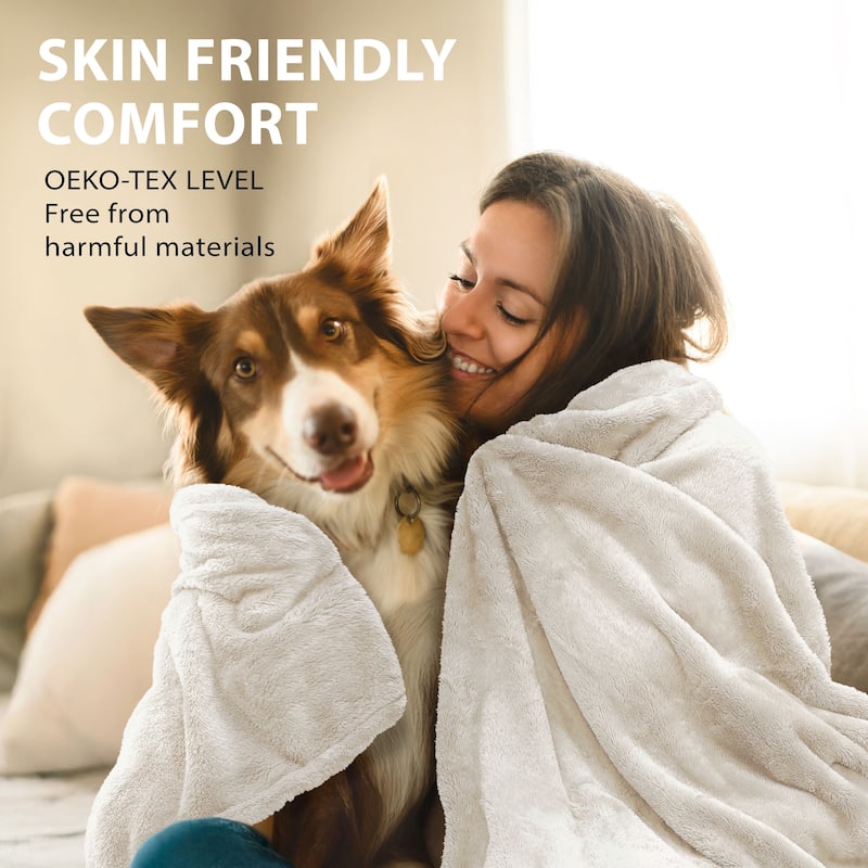 Luxury Double-Sided Plush Fleece Blanket - Ultra-Soft, Reversible, All-Season Comfort Throw