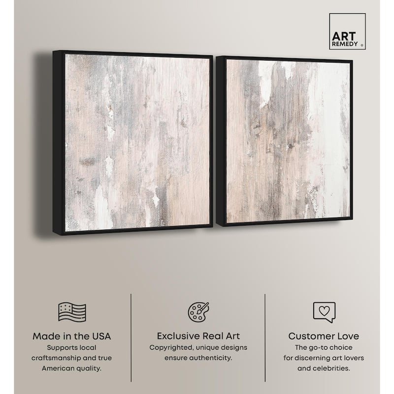Striated Texture I Canvas Set of 2 by Art Remedy
